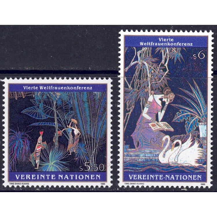 ONU VIENNA 1995 Conferenza delle Donne 2v MNH**