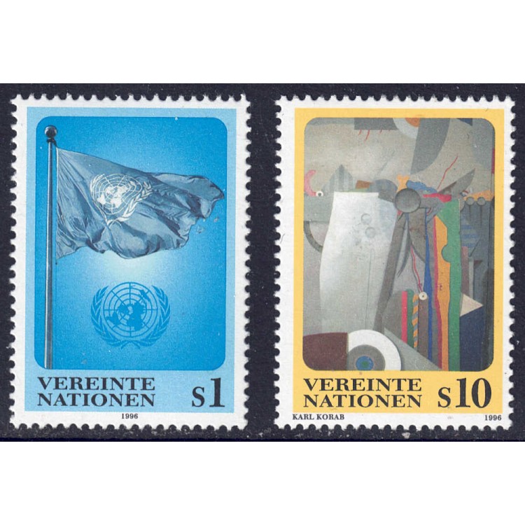 ONU VIENNA 1996 Ordinary series 2v MNH**