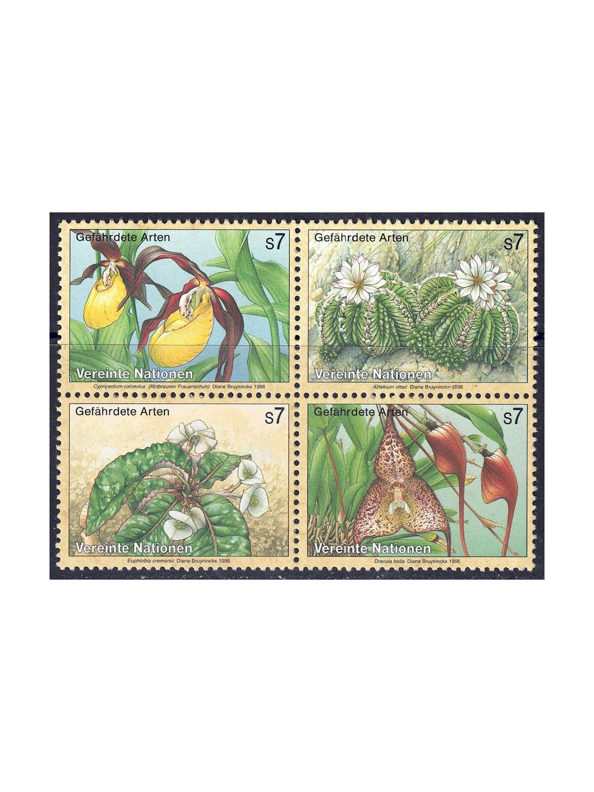 UN VIENNA 1996 Nature Protection 4v MNH**