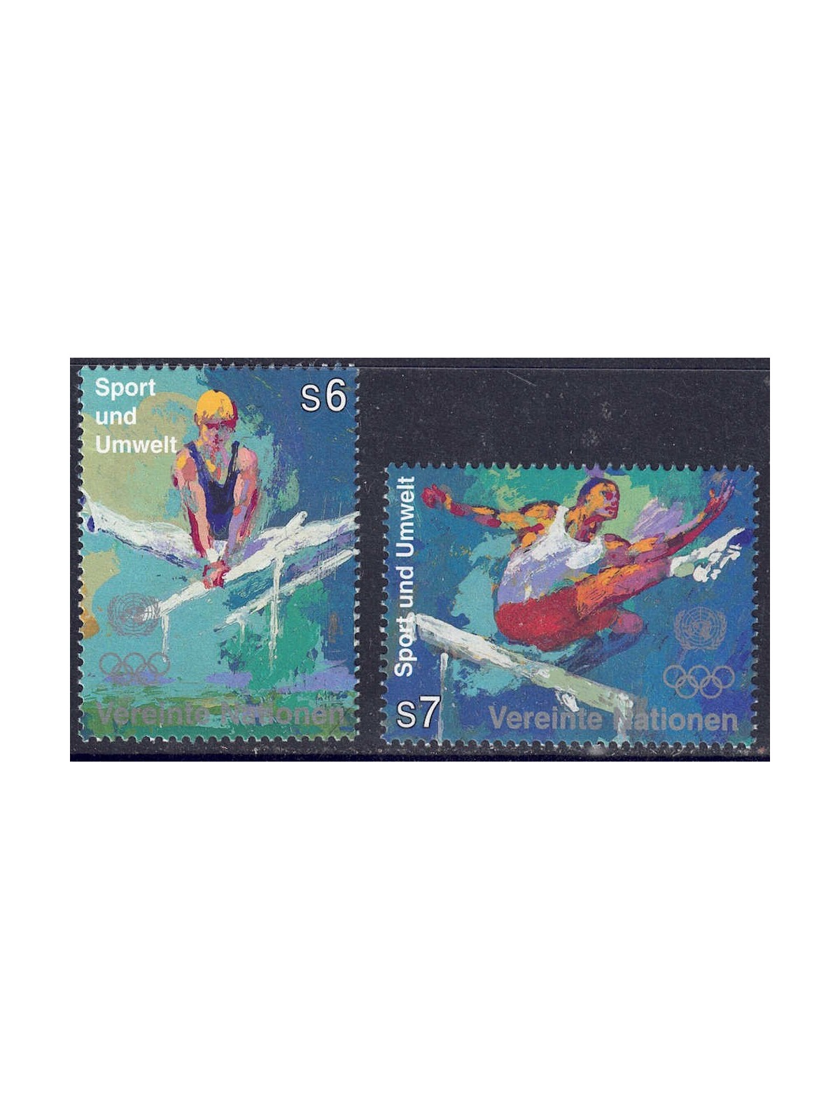 ONU VIENNA 1996 Sport ed ambiente 2v MNH**
