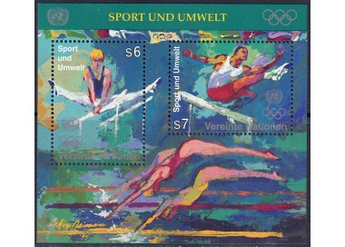 UN VIENNA 1996 Sport and environment s/s MNH**
