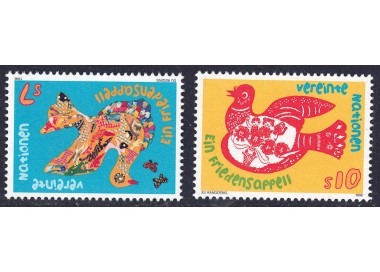 UN VIENNA 1996 Exhortation to Peace 2v MNH**