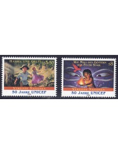 ONU VIENNA 1996 Cinquantenario dell'Unicef 2v MNH**