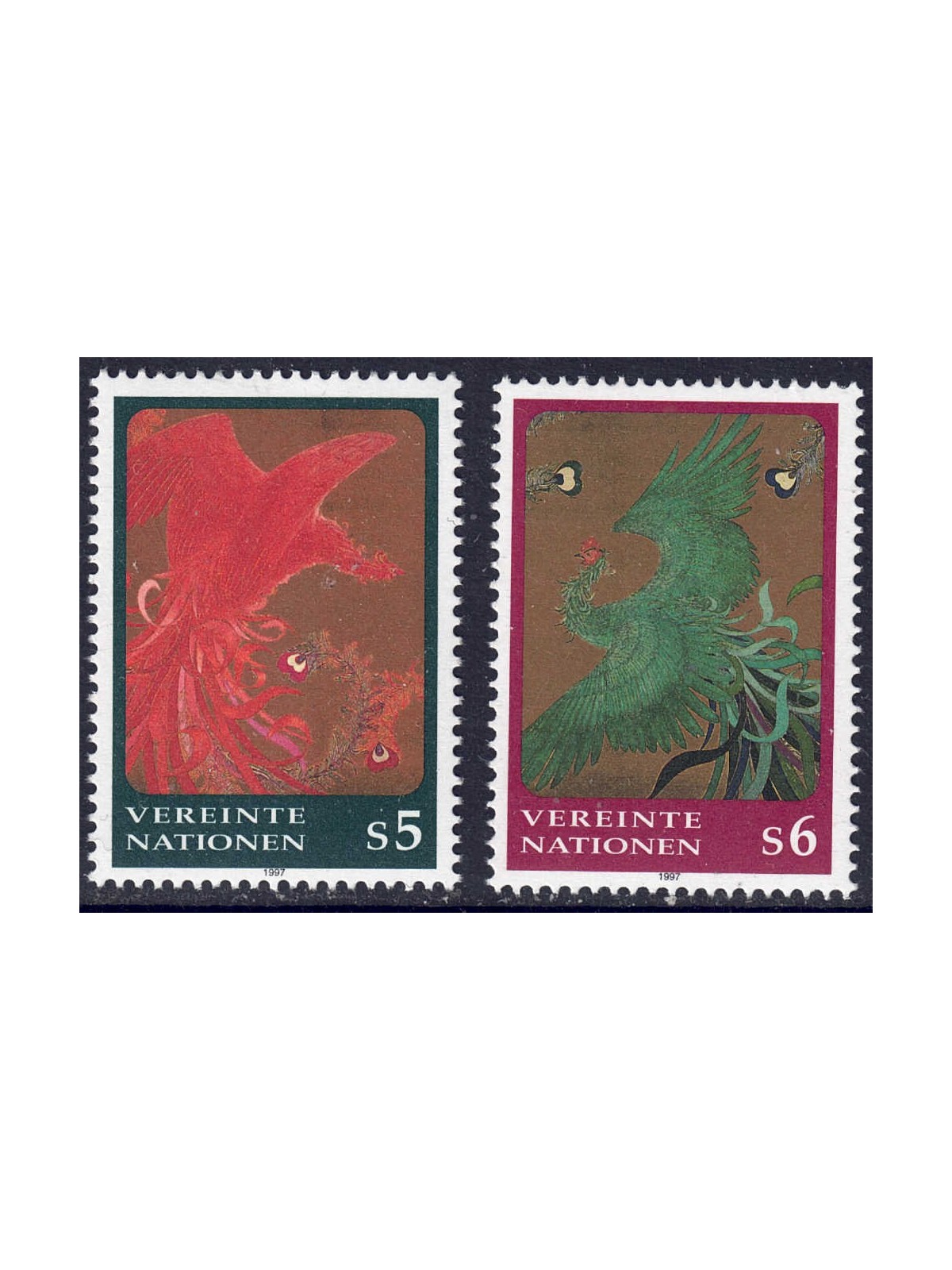 ONU VIENNA 1997 Ordinary series 2v MNH**
