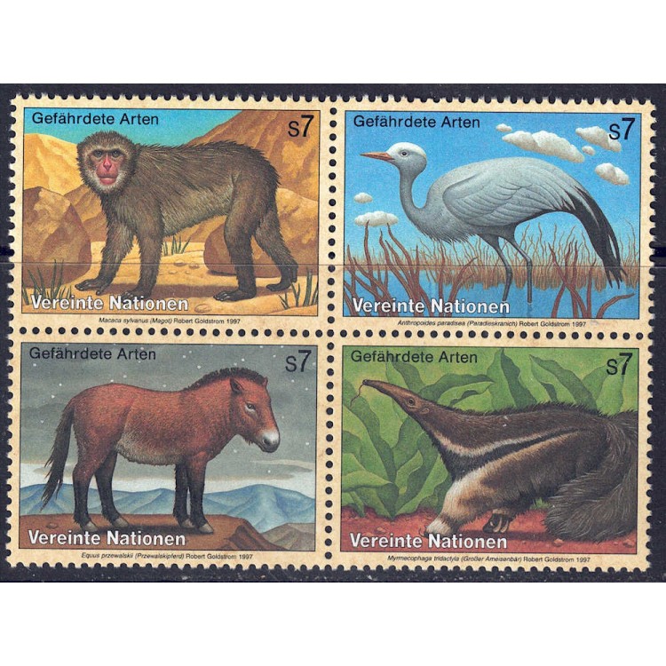 ONU VIENNA 1997 Protezione della natura 4v MNH**