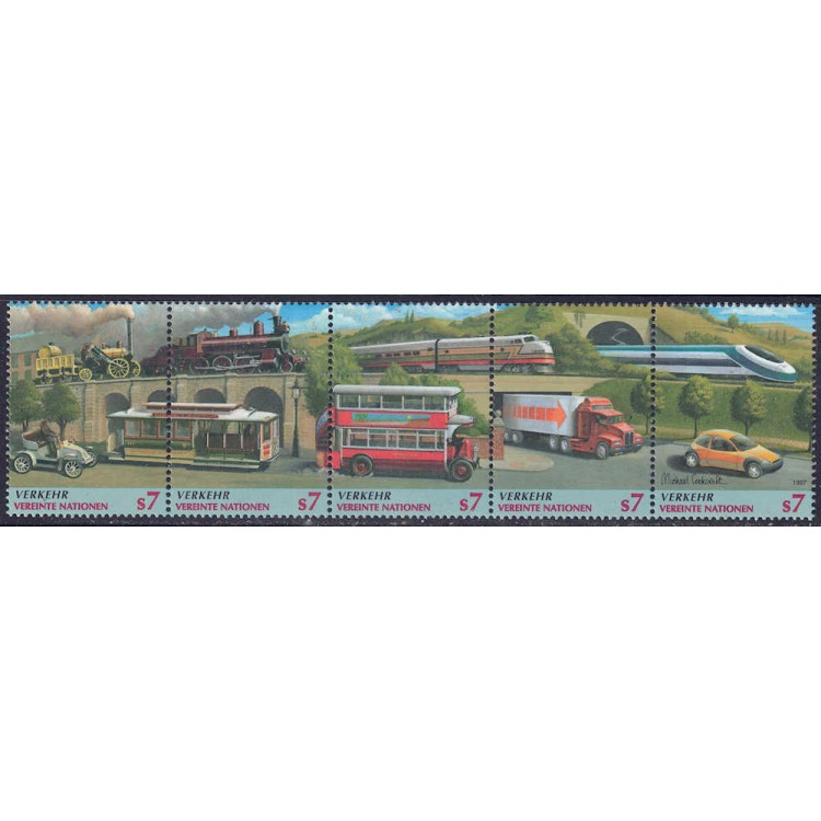 ONU VIENNA 1997 Trasporti terrestri 5v MNH**