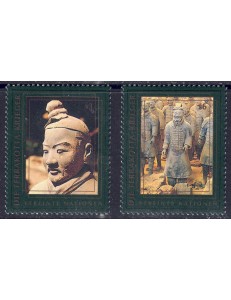 ONU VIENNA 1997 I guerrieri di terracotta 2v MNH**