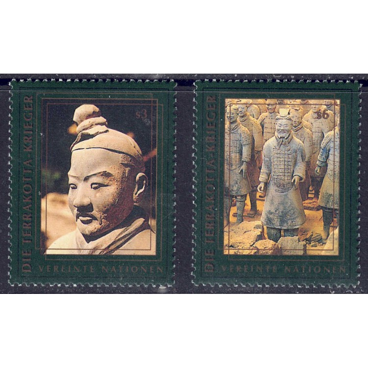 ONU VIENNA 1997 I guerrieri di terracotta 2v MNH**