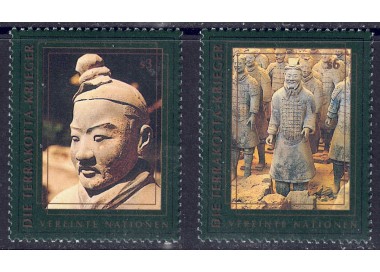 ONU VIENNA 1997 I guerrieri di terracotta 2v MNH**
