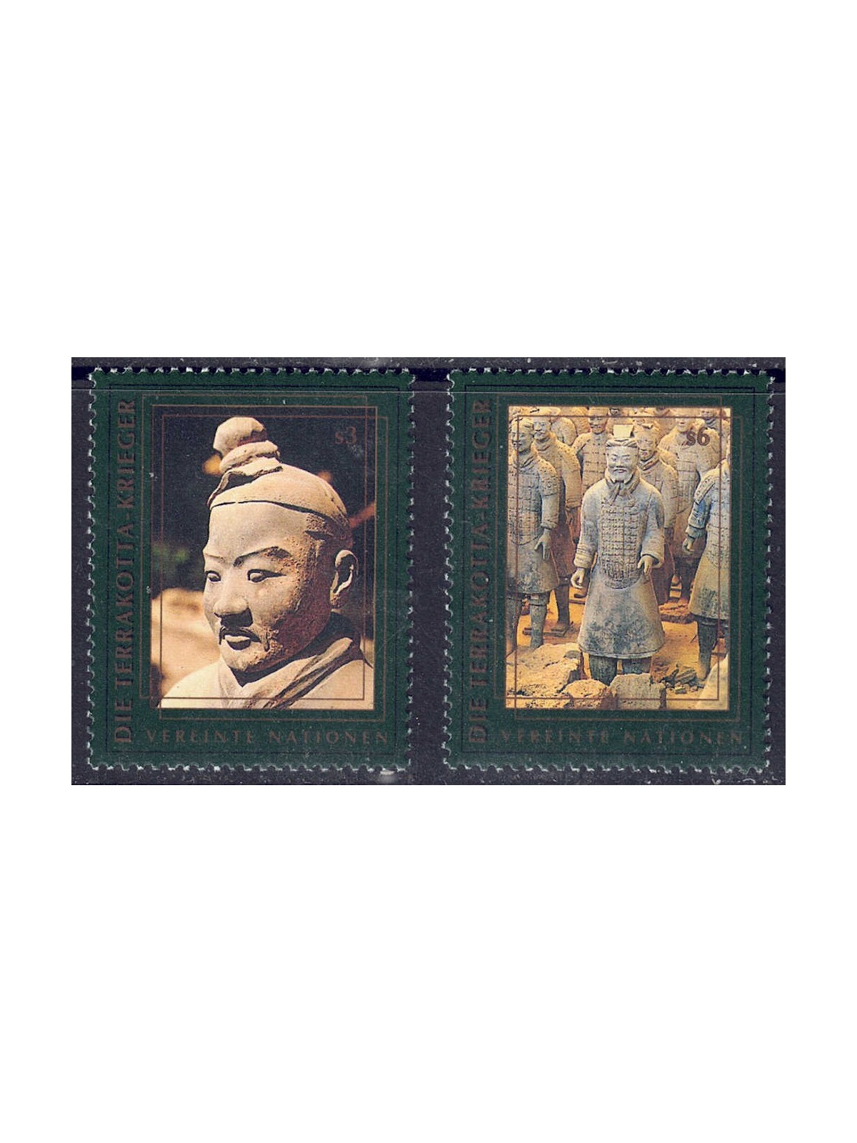 UN VIENNA 1997 The Terracotta Warriors 2v MNH**