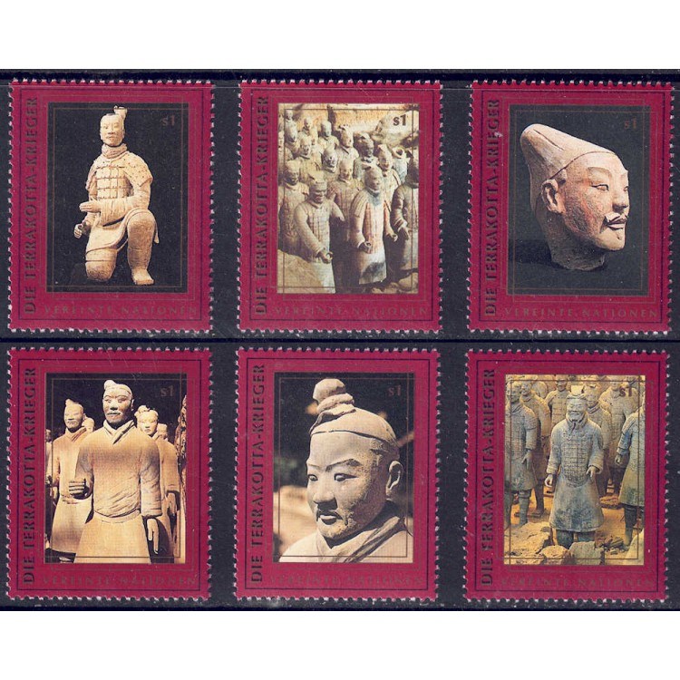 UN VIENNA 1997 The Terracotta Warriors 6v MNH**