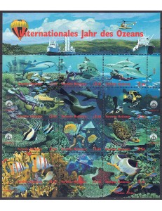 ONU VIENNA 1998 Anno degli Oceani 12v MNH**