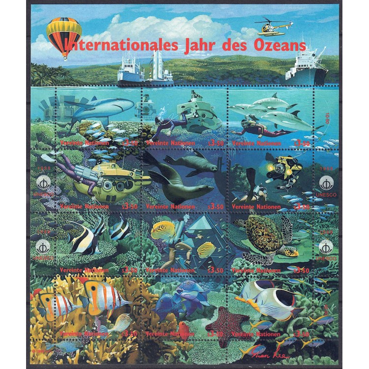 UN VIENNA 1998 Year of the Oceans 12v MNH**