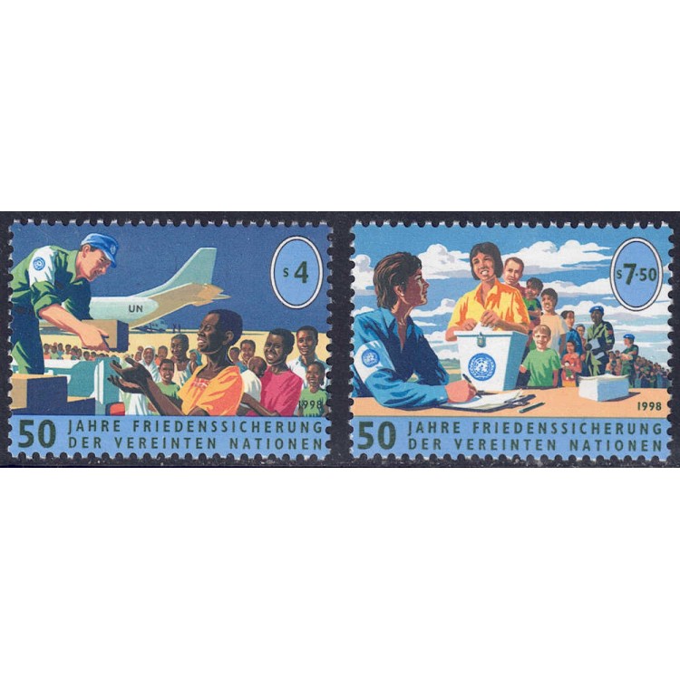 ONU VIENNA 1998 Mantenimento della Pace 2v MNH**