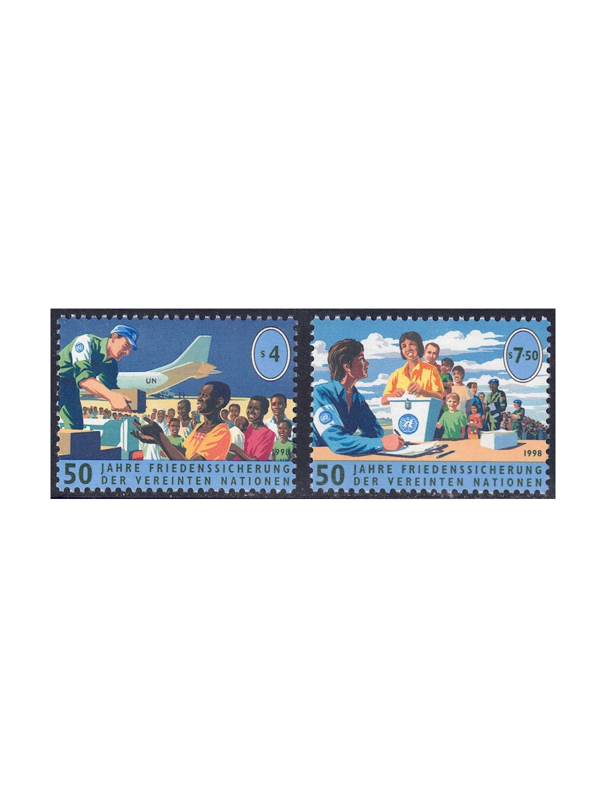 UN VIENNA 1998 Peacekeeping 2v MNH**