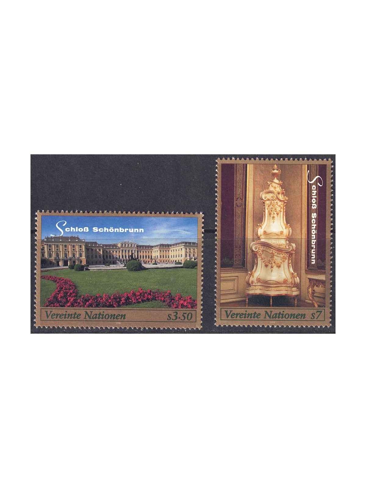 ONU VIENNA 1998 Patrimonio Mondiale (Castello di Schönbrunn) 2v MNH**