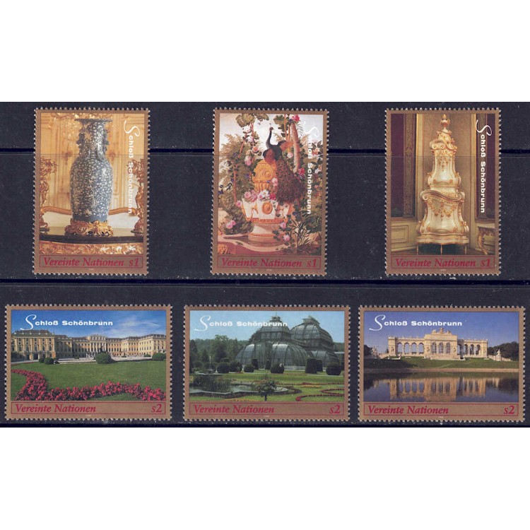 ONU VIENNA 1998 Patrimonio Mondiale (Castello di Schönbrunn) 6v MNH**