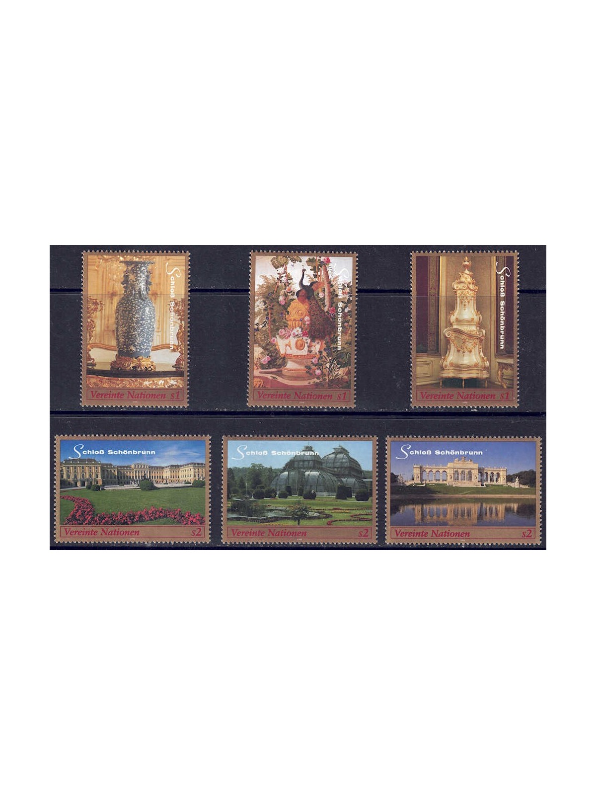 UN Vienna 1998 World Heritage (Schönbrunn Palace) 6v MNH**