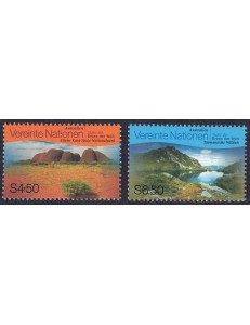 ONU VIENNA 1999 Patrimonio mondiale (Australia) 2v MNH**