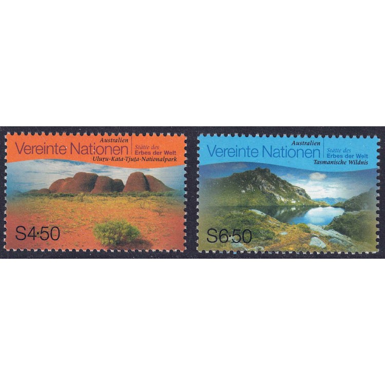 ONU VIENNA 1999 Patrimonio mondiale (Australia) 2v MNH**