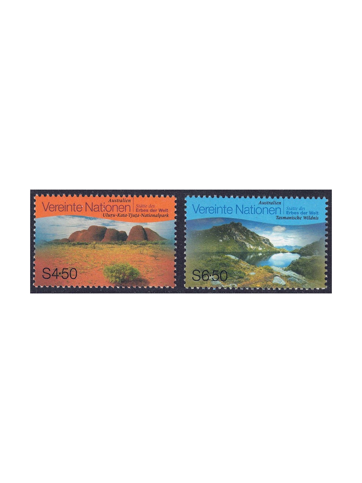 ONU VIENNA 1999 Patrimonio mondiale (Australia) 2v MNH**