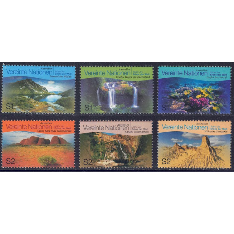 ONU VIENNA 1999 Patrimonio mondiale (Australia) 6v MNH**