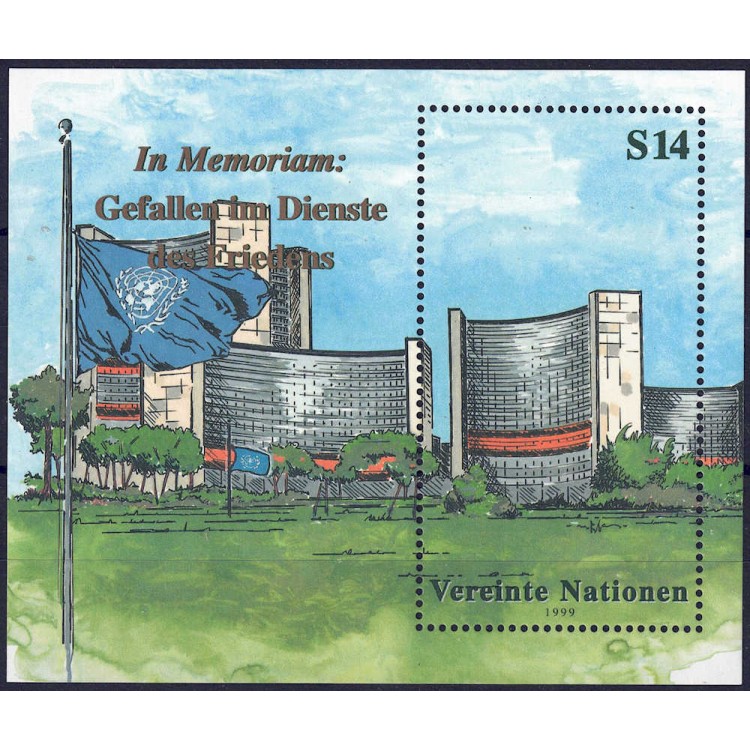 ONU VIENNA 1999 In memoria dei caduti BF MNH**