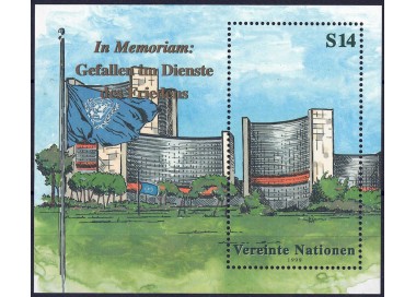 ONU VIENNA 1999 In memoria dei caduti BF MNH**
