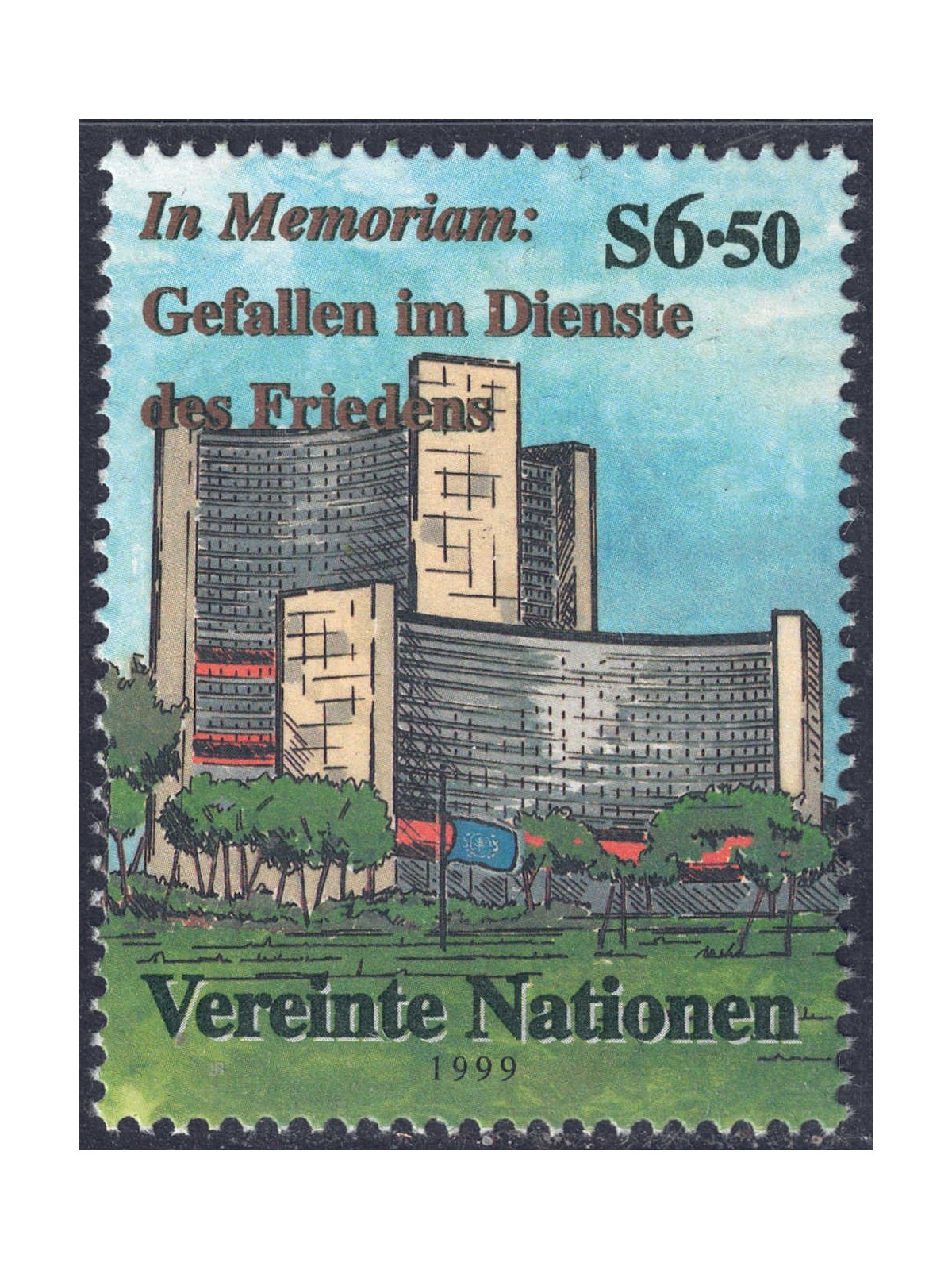 ONU VIENNA 1999 In memoria dei caduti MNH**