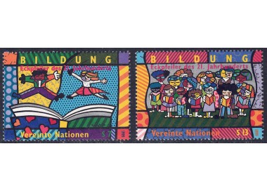 ONU VIENNA 1999 L'educazione 2v MNH**