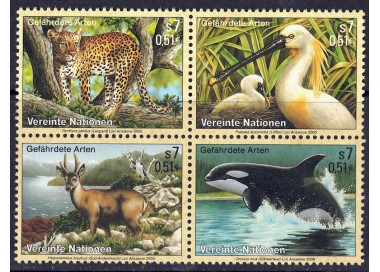 UN VIENNA 2000 Nature Protection 4v MNH**