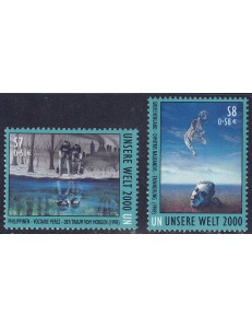 ONU VIENNA 2000 Il nostro mondo nel 2000 2v MNH**