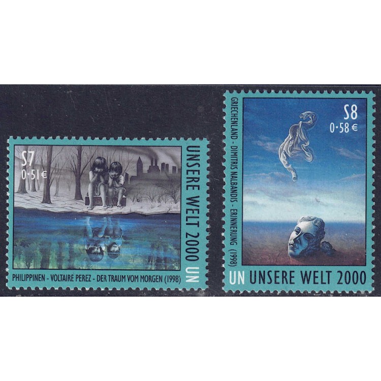 UN VIENNA 2000 Our World in 2000 2v MNH**