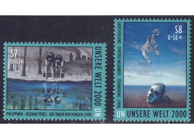 UN VIENNA 2000 Our World in 2000 2v MNH**