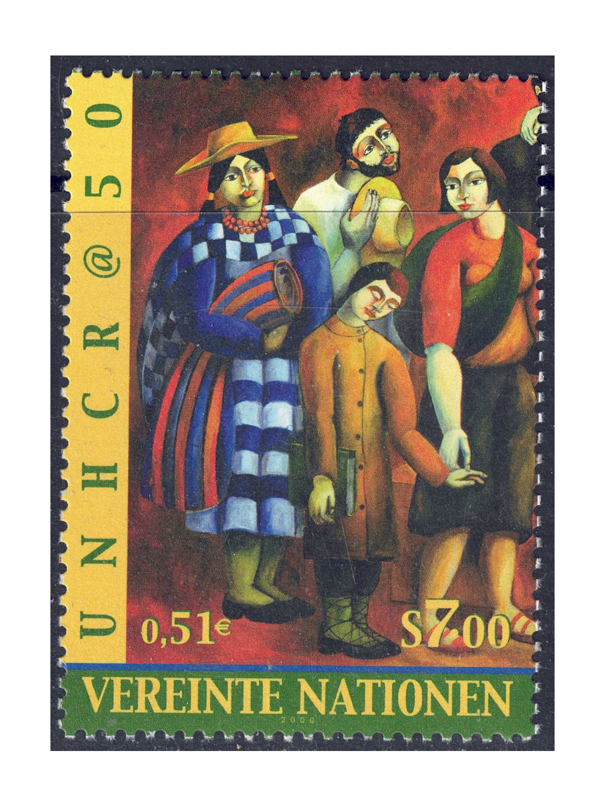 UN High Commissioner for Refugees VIENNA 2000 MNH**