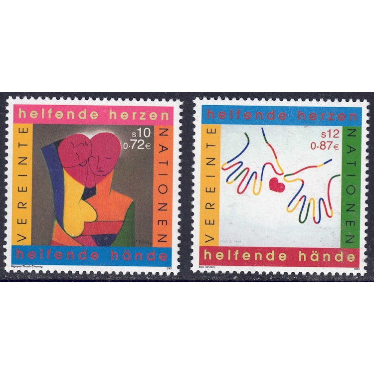 UN VIENNA 2001 Year of Volunteers 2v MNH**