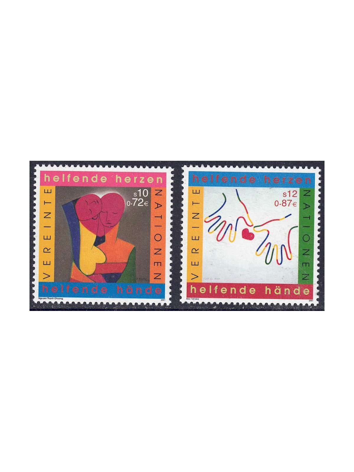UN VIENNA 2001 Year of Volunteers 2v MNH**