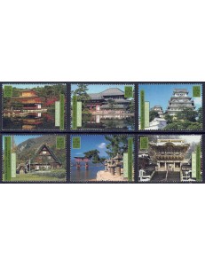 UN VIENNA 2001 World Heritage (Japan) 6v MNH**