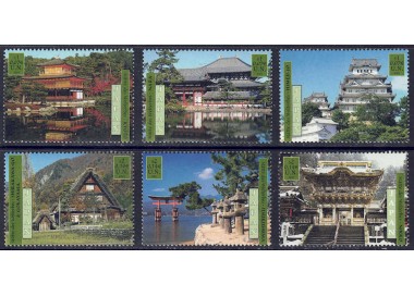 UN VIENNA 2001 World Heritage (Japan) 6v MNH**