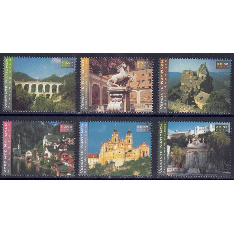 UN VIENNA 2002 World Heritage (Austria) 6v MNH**