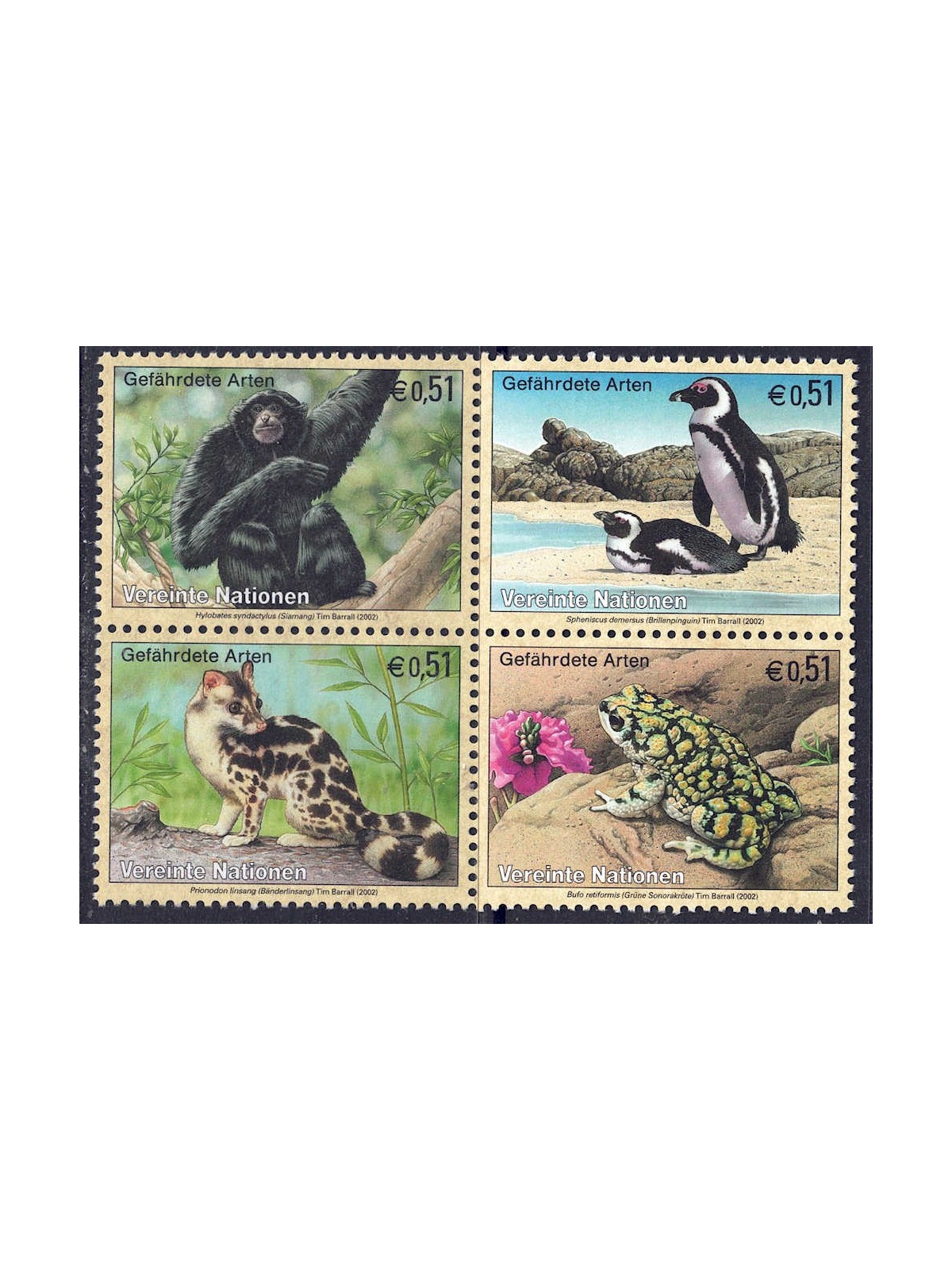 ONU VIENNA 2002 Protezione della natura 4v MNH**