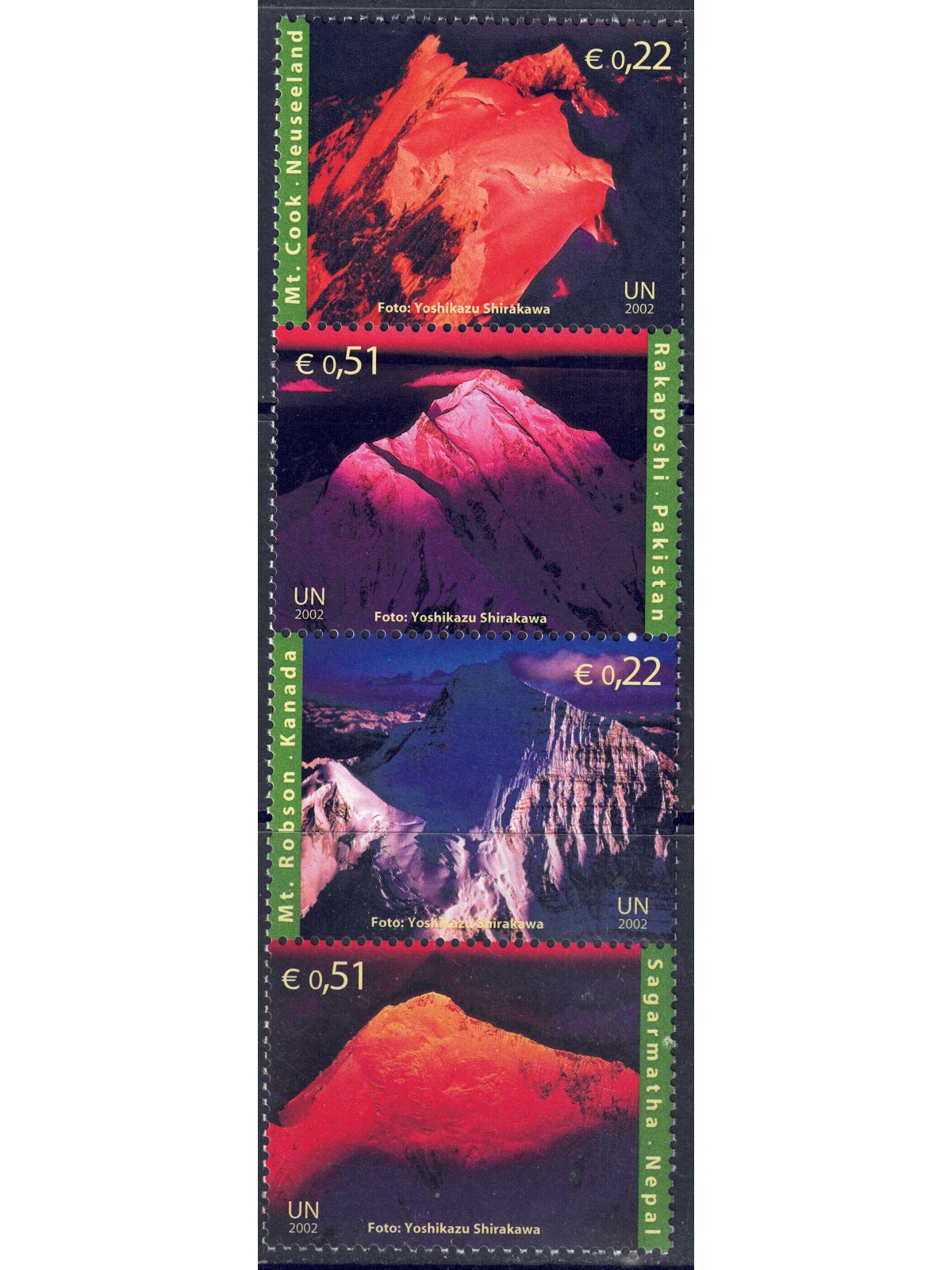 ONU VIENNA 2002 Anno della Montagna 4v MNH**