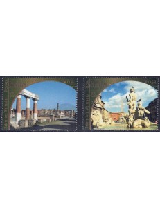 ONU VIENNA 2002 Patrimonio mondiale (Italia) 2v MNH**