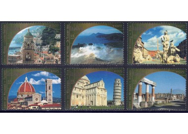 ONU VIENNA 2002 Patrimonio mondiale (Italia) 6v MNH**
