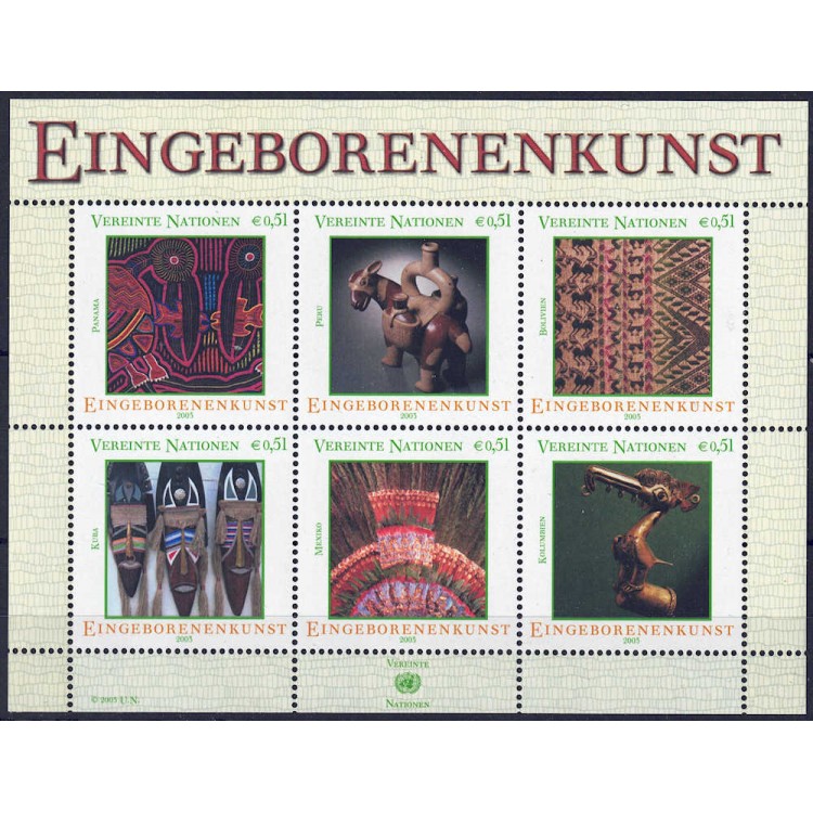 ONU VIENNA 2003 Arte autoctona BF MNH**