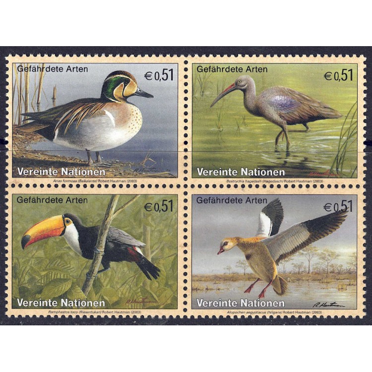 UN VIENNA 2003 Nature Protection 4v MNH**
