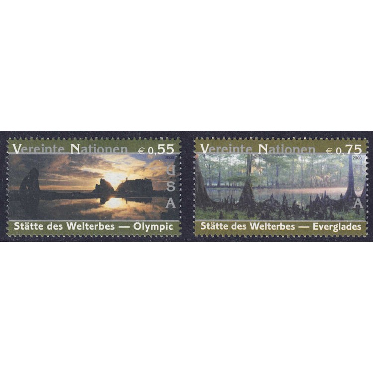 UN VIENNA 2003 World Heritage (United States) 2v MNH**