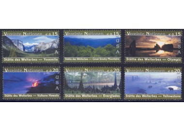 UN VIENNA 2003 World Heritage (United States) 6v MNH**