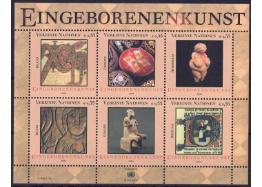 UN VIENNA 2004 Native Art s/s MNH**