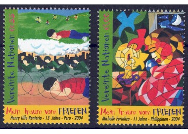 ONU VIENNA 2004 Giornata della Pace 2v MNH**